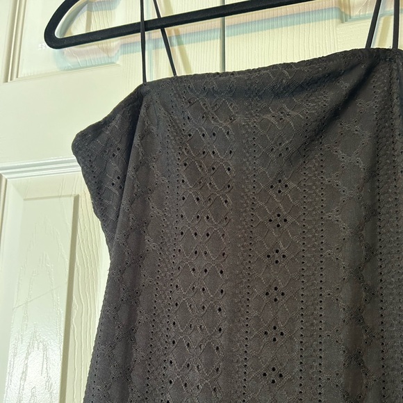 Rue21 Bodycon Dress Black Large Stretch Lined Spaghetti Strap Midi - Picture 4 of 14